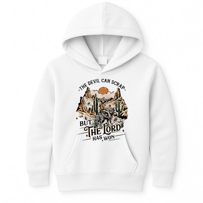 The Devil Can Scrap But The Lord Has Won Country Music Kids Hoodie