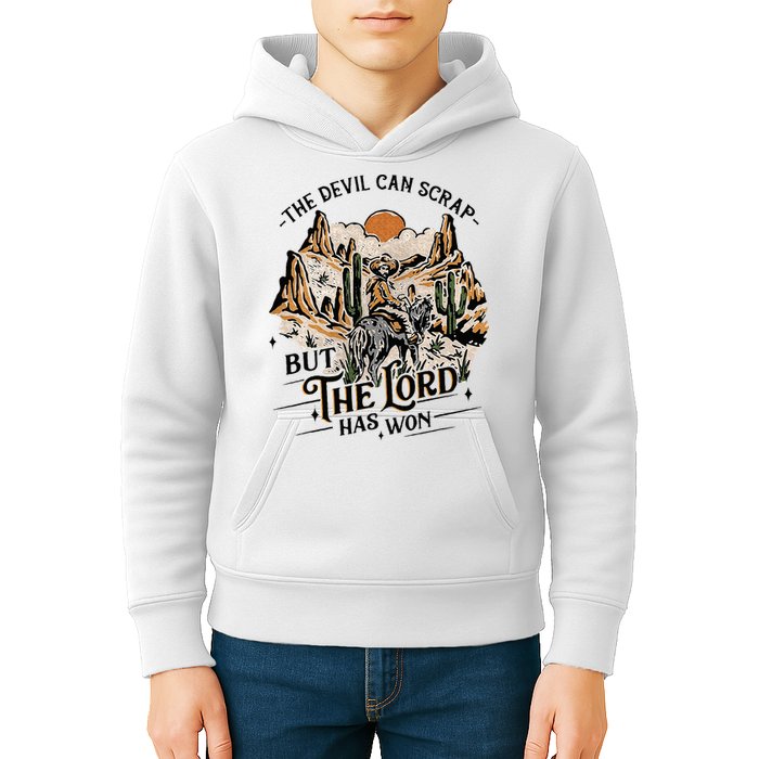 The Devil Can Scrap But The Lord Has Won Country Music Kids Hoodie
