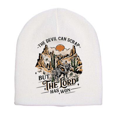 The Devil Can Scrap But The Lord Has Won Country Music Short Acrylic Beanie