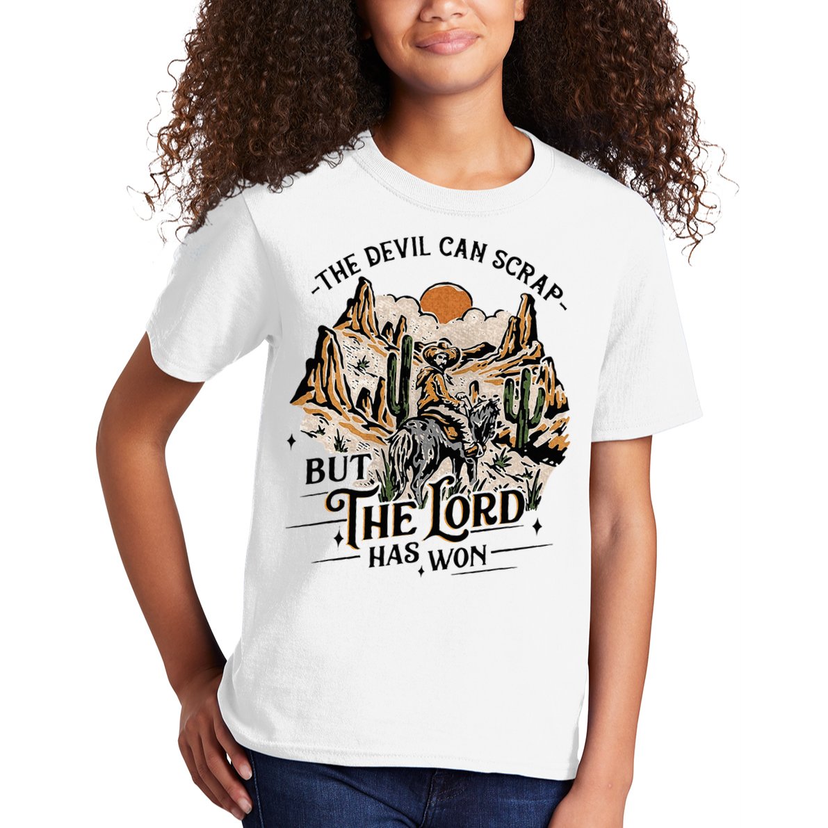The Devil Can Scrap But The Lord Has Won Country Music Kids T-Shirt