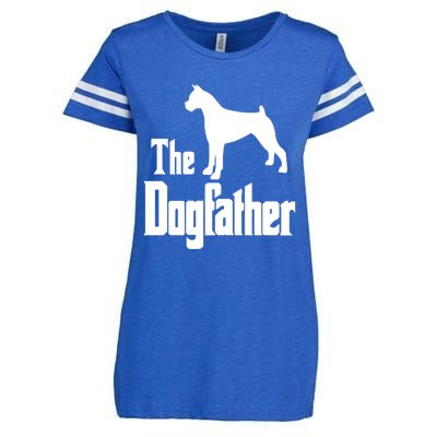 The Dogfather Cute Gift Funny Dog Gift Funny Boxer Dog Great Gift Enza Ladies Jersey Football T-Shirt