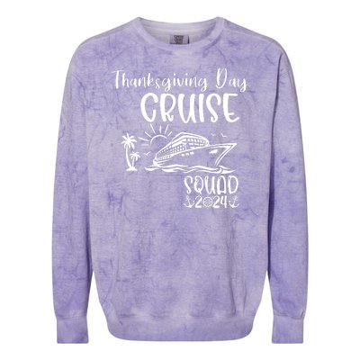 Thanksgiving Day Cruise Squad 2024 Holiday Cruise Family Matching Family Cruise Colorblast Crewneck Sweatshirt