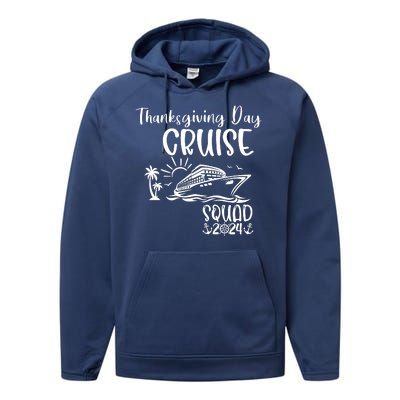 Thanksgiving Day Cruise Squad 2024 Holiday Cruise Family Matching Family Cruise Performance Fleece Hoodie