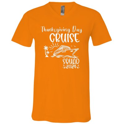 Thanksgiving Day Cruise Squad 2024 Holiday Cruise Family Matching Family Cruise V-Neck T-Shirt