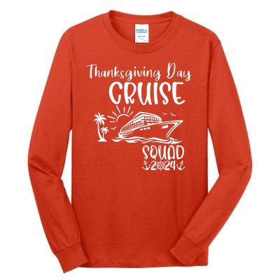 Thanksgiving Day Cruise Squad 2024 Holiday Cruise Family Matching Family Cruise Tall Long Sleeve T-Shirt