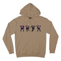 Trump Dancing Christmas Lights Maga Winner Dinner 45 47 Hoodie