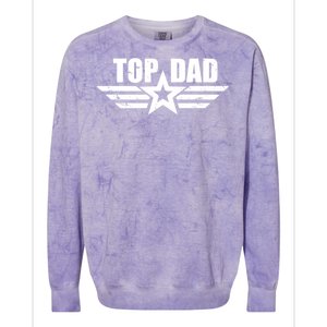 Top Dad Cool Fathers Day Gift Colorblast Crewneck Sweatshirt