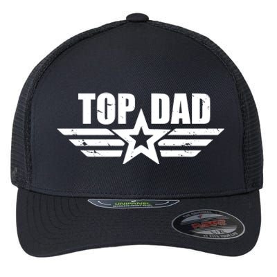 Top Dad Cool Fathers Day Gift Flexfit Unipanel Trucker Cap