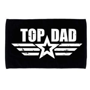 Top Dad Cool Fathers Day Gift Microfiber Hand Towel