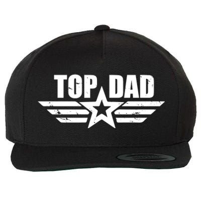 Top Dad Cool Fathers Day Gift Wool Snapback Cap