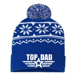 Top Dad Cool Fathers Day Gift USA-Made Snowflake Beanie