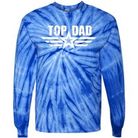 Top Dad Cool Fathers Day Gift Tie-Dye Long Sleeve Shirt