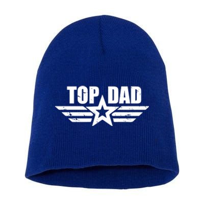 Top Dad Cool Fathers Day Gift Short Acrylic Beanie