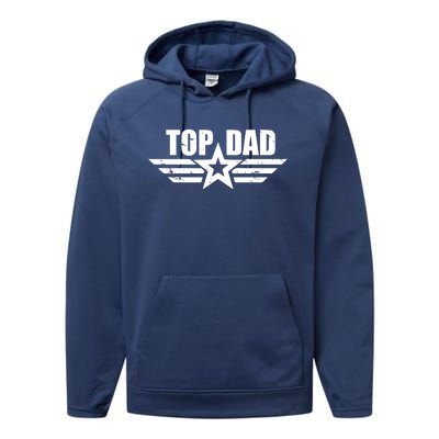 Top Dad Cool Fathers Day Gift Performance Fleece Hoodie