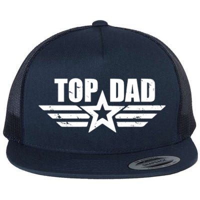 Top Dad Cool Fathers Day Gift Flat Bill Trucker Hat