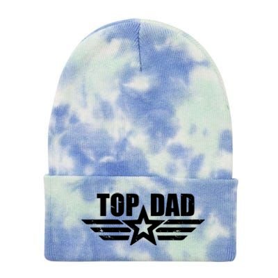 Top Dad Cool Fathers Day Gift Tie Dye 12in Knit Beanie