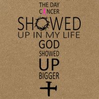The Day Cancer Showed Up In My Life God Showed Up Bigger Cotton Canvas Backpack