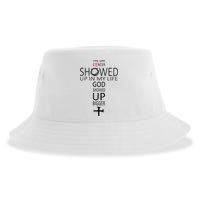 The Day Cancer Showed Up In My Life God Showed Up Bigger Sustainable Bucket Hat