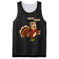 Thanksgiving Dog Costume Hilarious Turkey Woof Outfit Mesh Reversible Basketball Jersey Tank