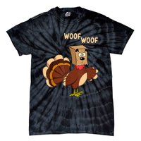 Thanksgiving Dog Costume Hilarious Turkey Woof Outfit Tie-Dye T-Shirt