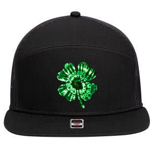 Tie Dye Clover St Patrick's Day 7 Panel Mesh Trucker Snapback Hat