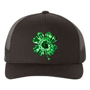 Tie Dye Clover St Patrick's Day Yupoong Adult 5-Panel Trucker Hat