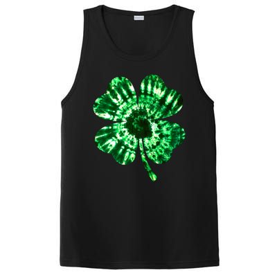 Tie Dye Clover St Patrick's Day PosiCharge Competitor Tank