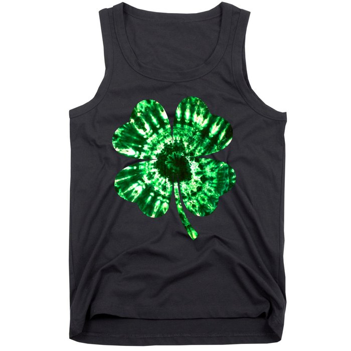 Tie Dye Clover St Patrick's Day Tank Top