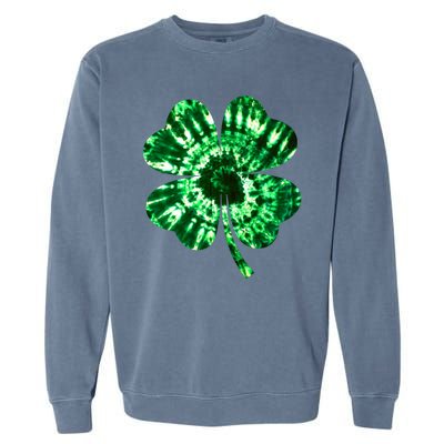 Tie Dye Clover St Patrick's Day Garment-Dyed Sweatshirt