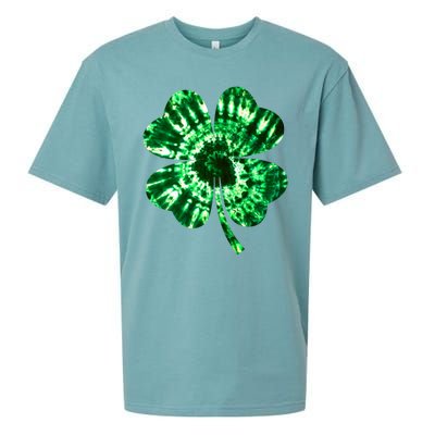 Tie Dye Clover St Patrick's Day Sueded Cloud Jersey T-Shirt