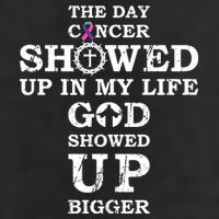 The Day Cancer Showed Up In My Life God Showed Up Bigger Cool Comfort Performance Bucket Hat