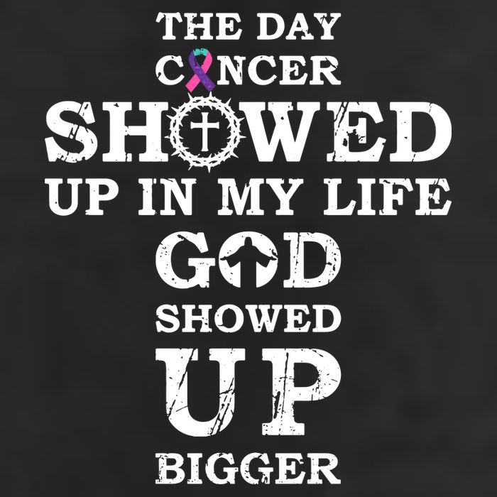 The Day Cancer Showed Up In My Life God Showed Up Bigger Cool Comfort Performance Bucket Hat