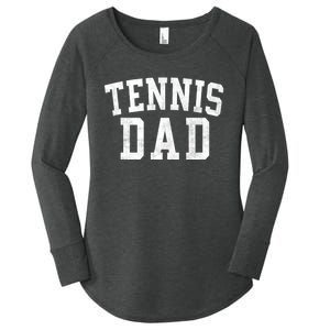 Tennis Dad Classic Bold Font FatherS Day Daddy Women's Perfect Tri Tunic Long Sleeve Shirt