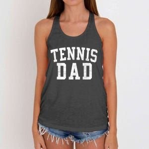 Tennis Dad Classic Bold Font FatherS Day Daddy Women's Knotted Racerback Tank