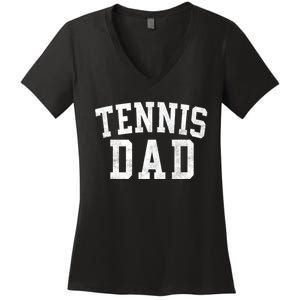 Tennis Dad Classic Bold Font FatherS Day Daddy Women's V-Neck T-Shirt