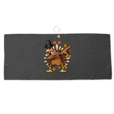 Thanksgiving Day Costume Gobble Pilgrim Dab Dabbing Turkey Cool Gift Large Microfiber Waffle Golf Towel