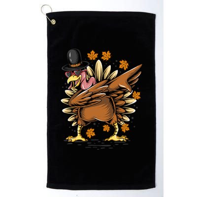 Thanksgiving Day Costume Gobble Pilgrim Dab Dabbing Turkey Cool Gift Platinum Collection Golf Towel