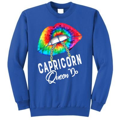 Tie Dye Capricorn Queen Lips Classic Gift Sweatshirt