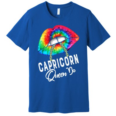 Tie Dye Capricorn Queen Lips Classic Gift Premium T-Shirt