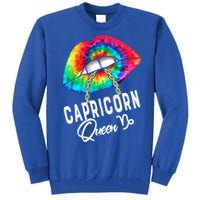 Tie Dye Capricorn Queen Lips Classic Gift Tall Sweatshirt