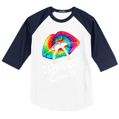 Tie Dye Capricorn Queen Lips Classic Gift Baseball Sleeve Shirt