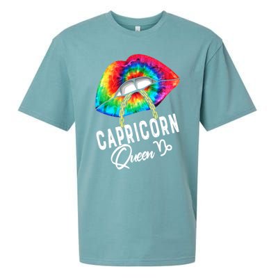 Tie Dye Capricorn Queen Lips Classic Gift Sueded Cloud Jersey T-Shirt