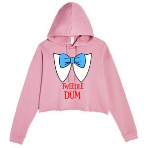 Tweedle Dum Costume Halloween Fairytale Character Crop Fleece Hoodie