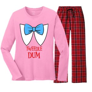 Tweedle Dum Costume Halloween Fairytale Character Women's Long Sleeve Flannel Pajama Set 