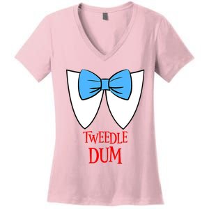 Tweedle Dum Costume Halloween Fairytale Character Women's V-Neck T-Shirt