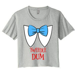 Tweedle Dum Costume Halloween Fairytale Character Women's Crop Top Tee