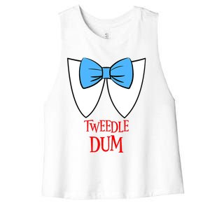 Tweedle Dum Costume Halloween Fairytale Character Women's Racerback Cropped Tank