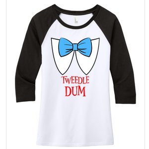 Tweedle Dum Costume Halloween Fairytale Character Women's Tri-Blend 3/4-Sleeve Raglan Shirt