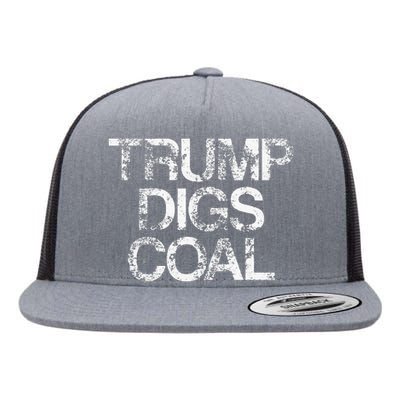 Trump Digs Coal Flat Bill Trucker Hat