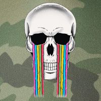 Tear Drop Crying Sad Rainbow Skull Drip Legacy Tie Dye Trucker Hat